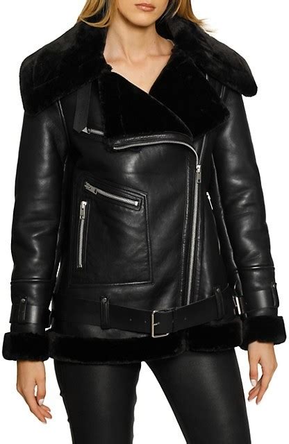 celine leather faux fur jacket|Walter Baker Celine Leather Faux Fur Jacket on SALE .